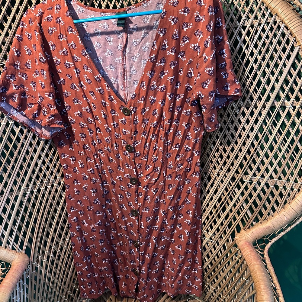 Wild Fable Rust Floral Dress